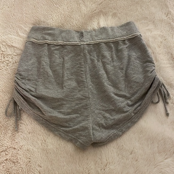 Free People FP MOVEMENT gray workout lounge soft shorts with side ties & pockets - Picture 4 of 7